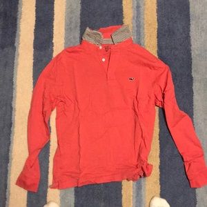 long sleeve salmon w collar